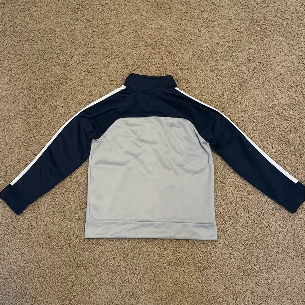Athletic Works Boys Navy Blue/Gray Full Zip Track Jacket Size Small 6/7